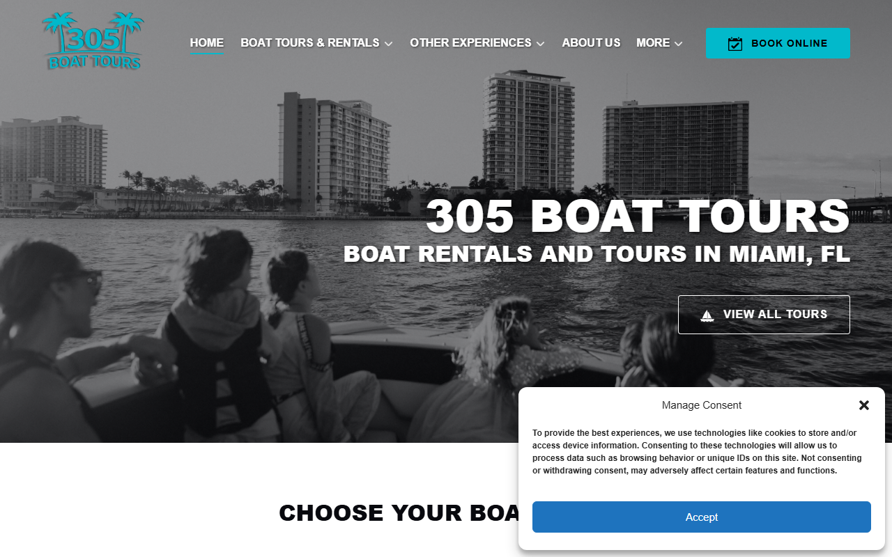305boattours.com screenshot