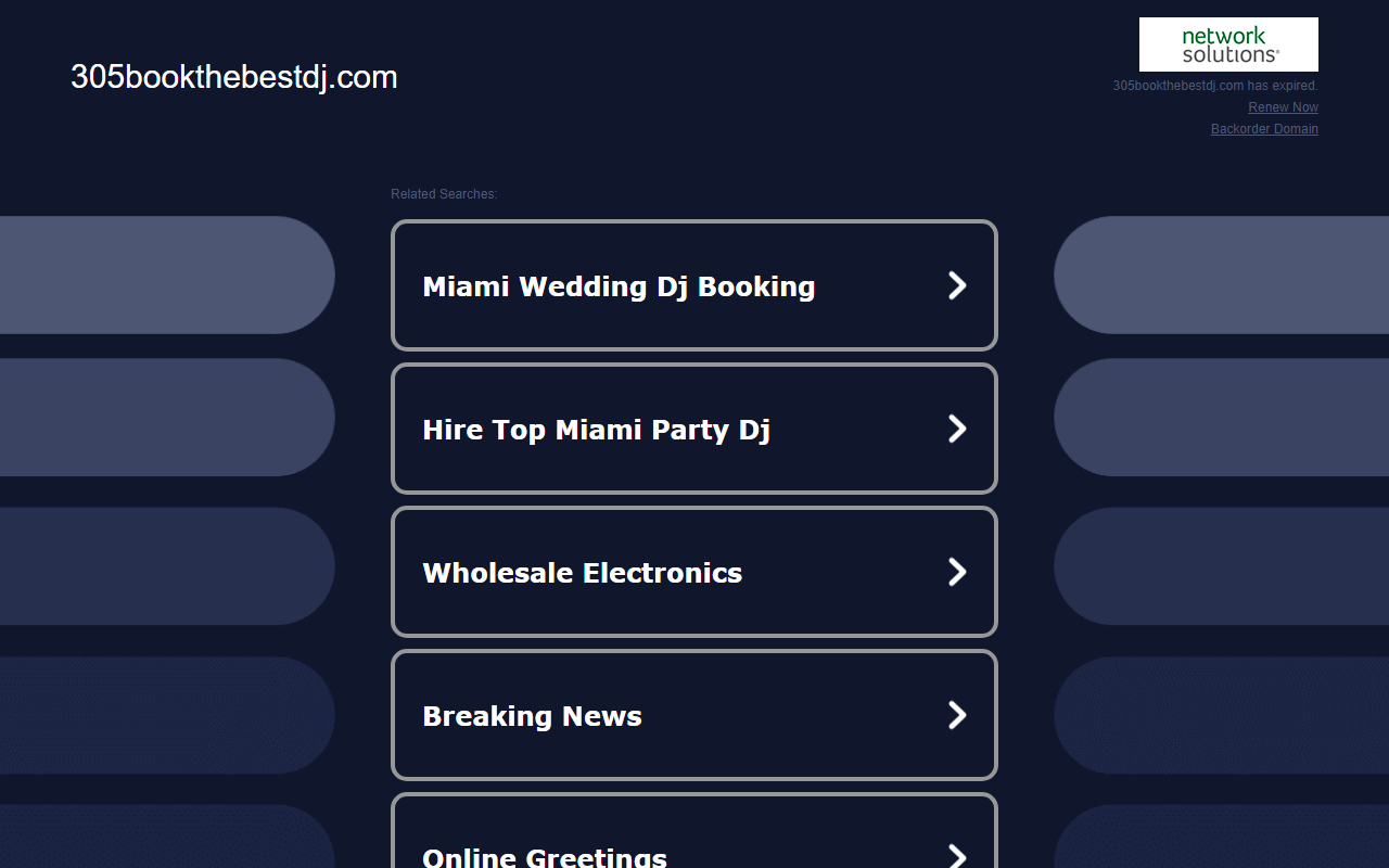 305bookthebestdj.com screenshot