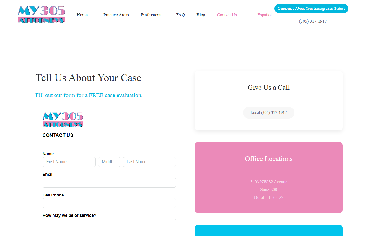 305claimlawyer.com screenshot