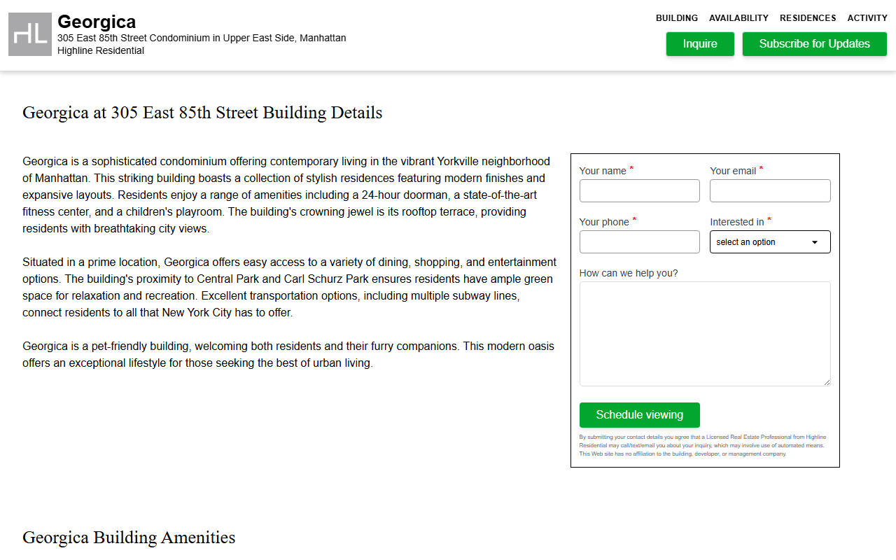 305east85th.com screenshot