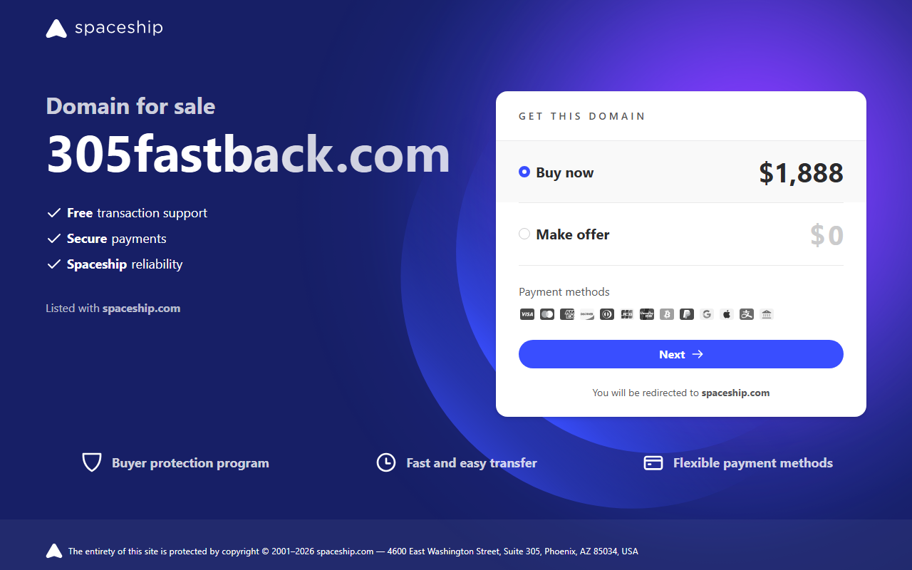 305fastback.com screenshot