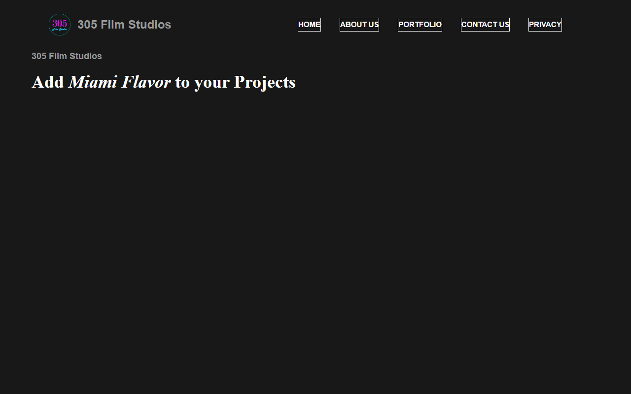 305filmstudios.com screenshot