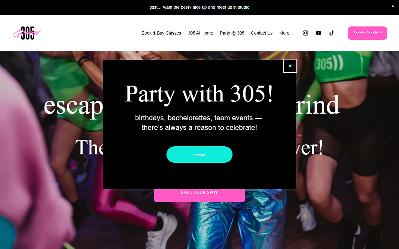 305fitness.com screenshot