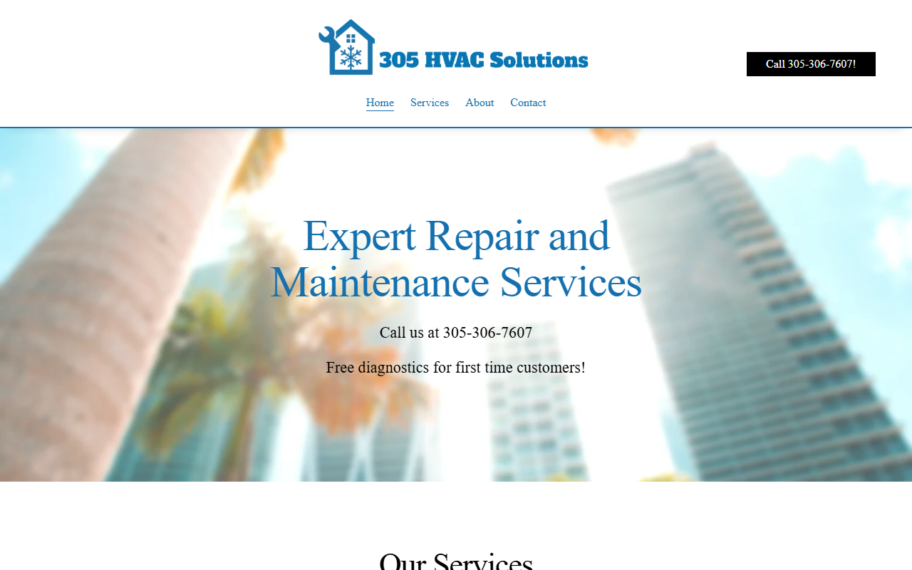 305hvacsolutions.com screenshot