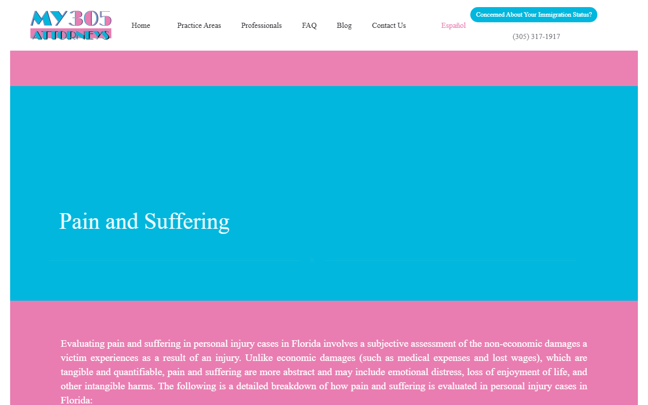 305injuryclaim.com screenshot