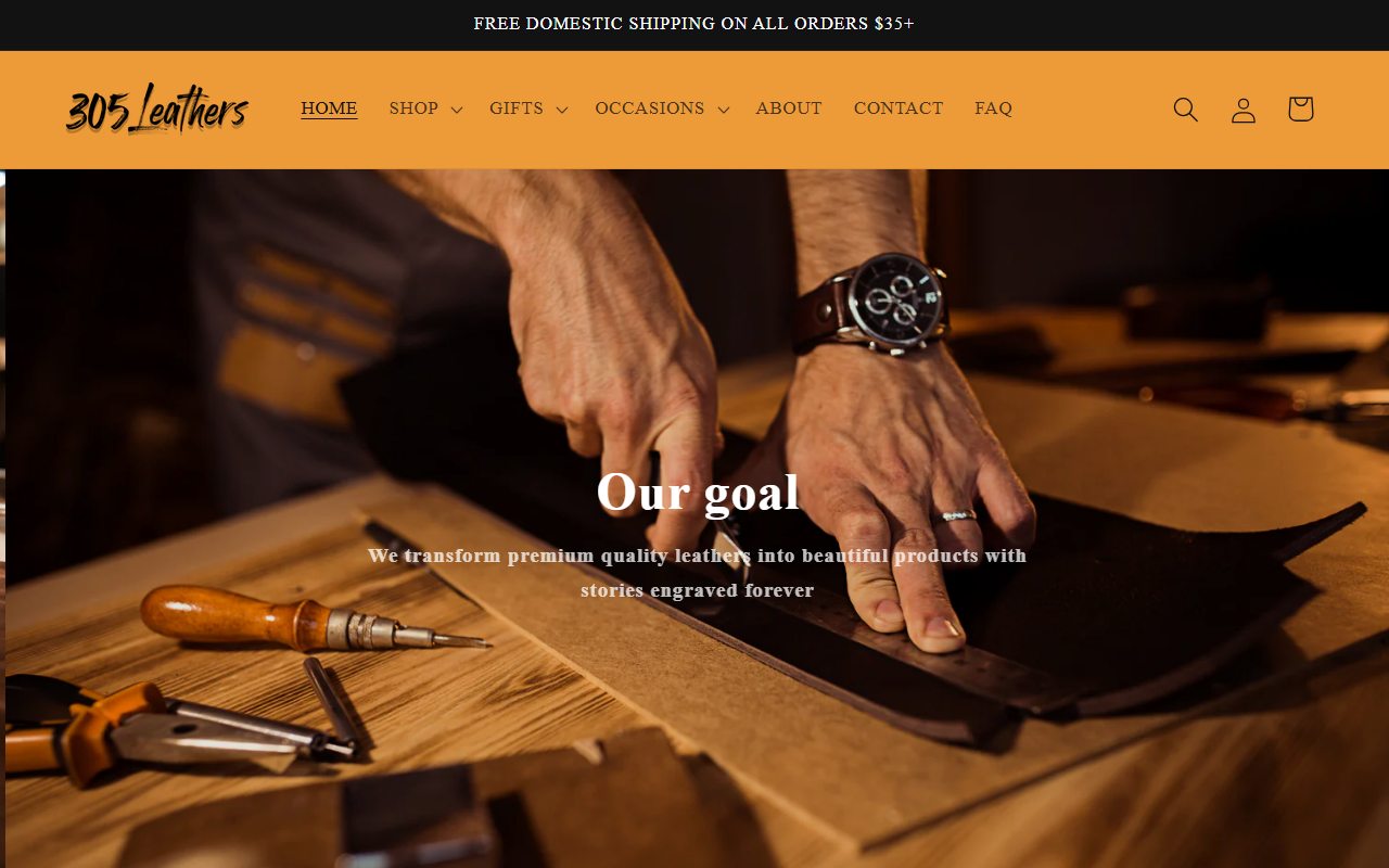 305leathers.com screenshot