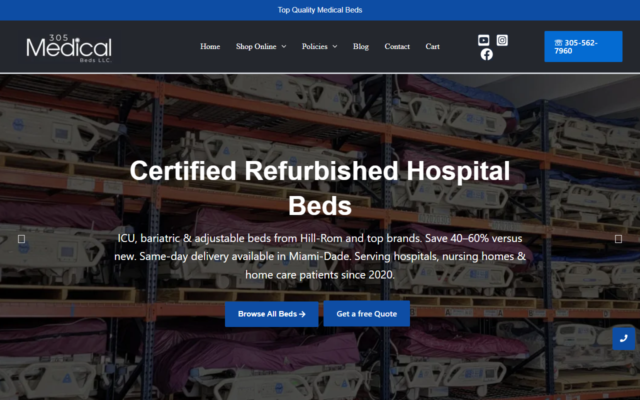 305medicalbeds.com screenshot