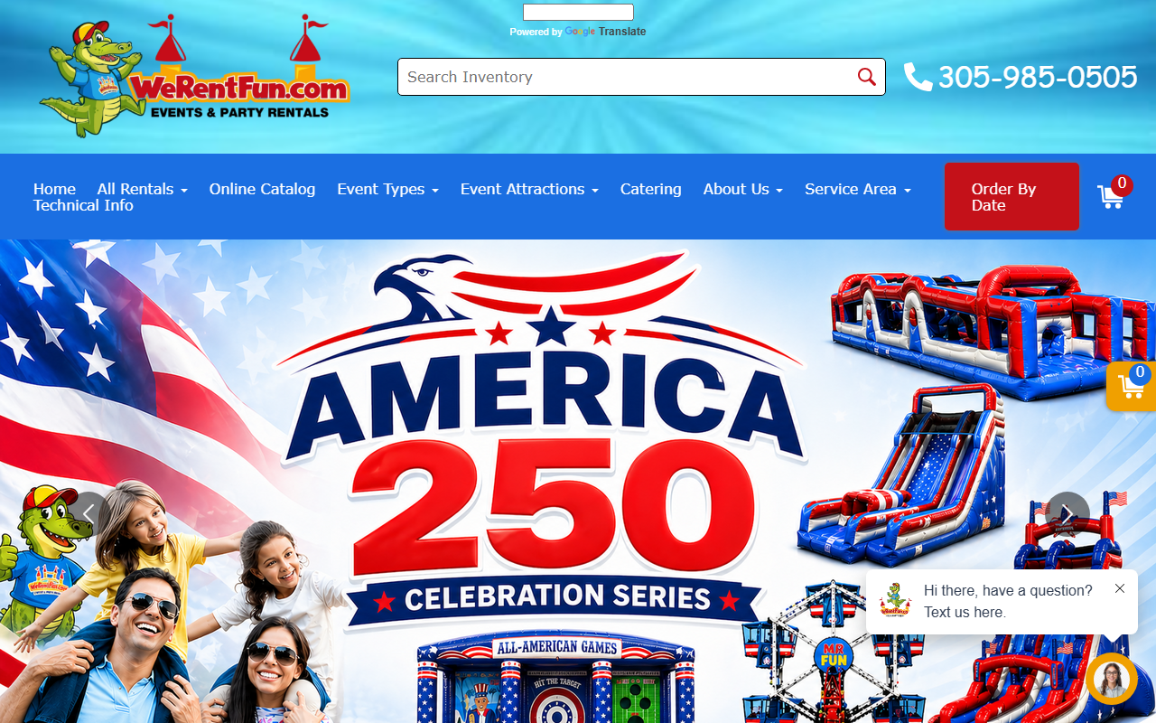 305parties.com screenshot
