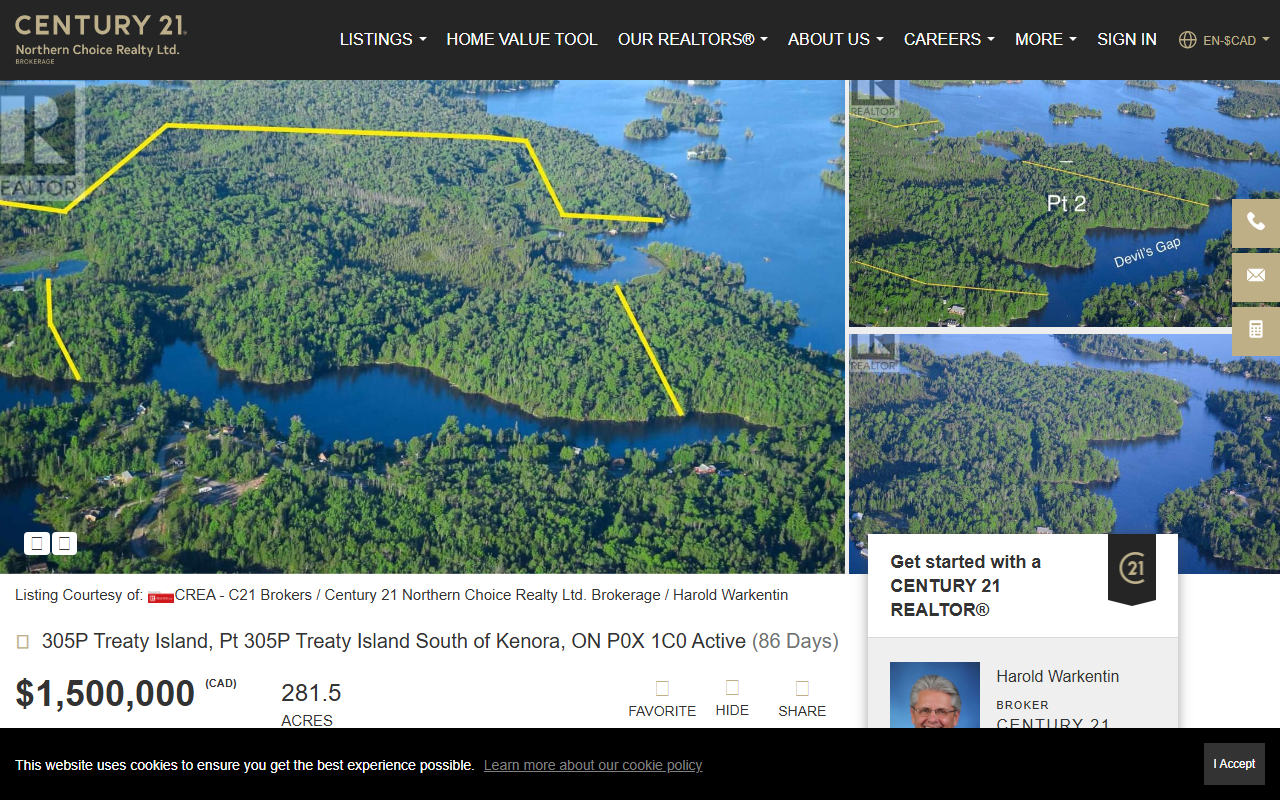 305ptreatyisland.com screenshot