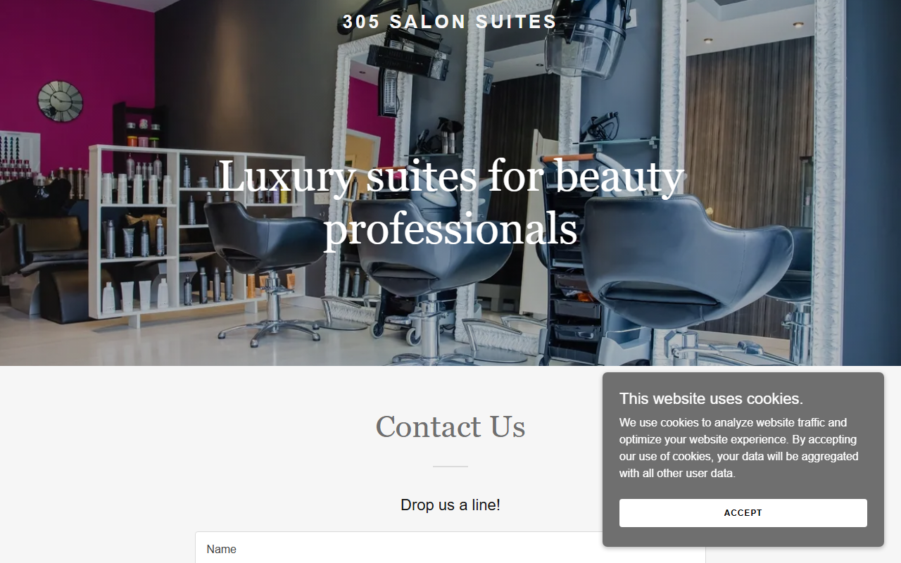 305salonsuites.com screenshot