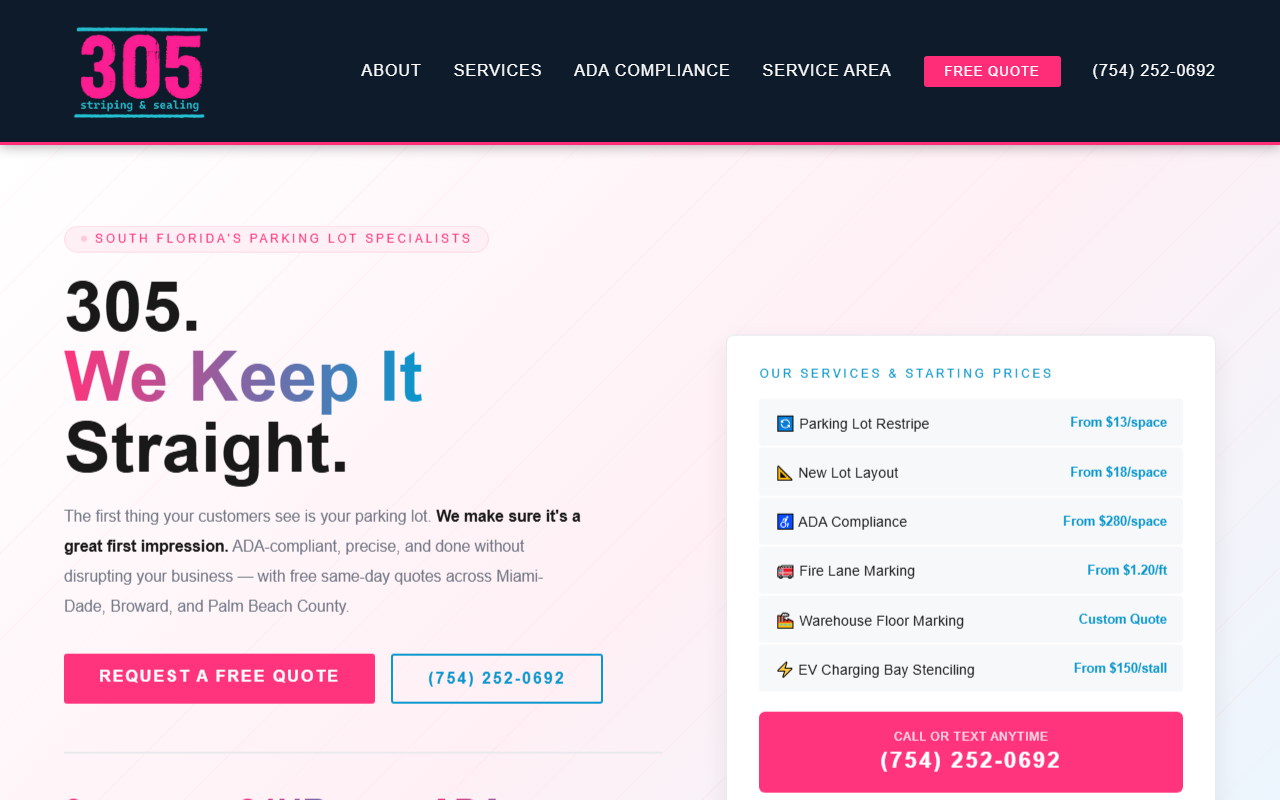 305striping.com screenshot