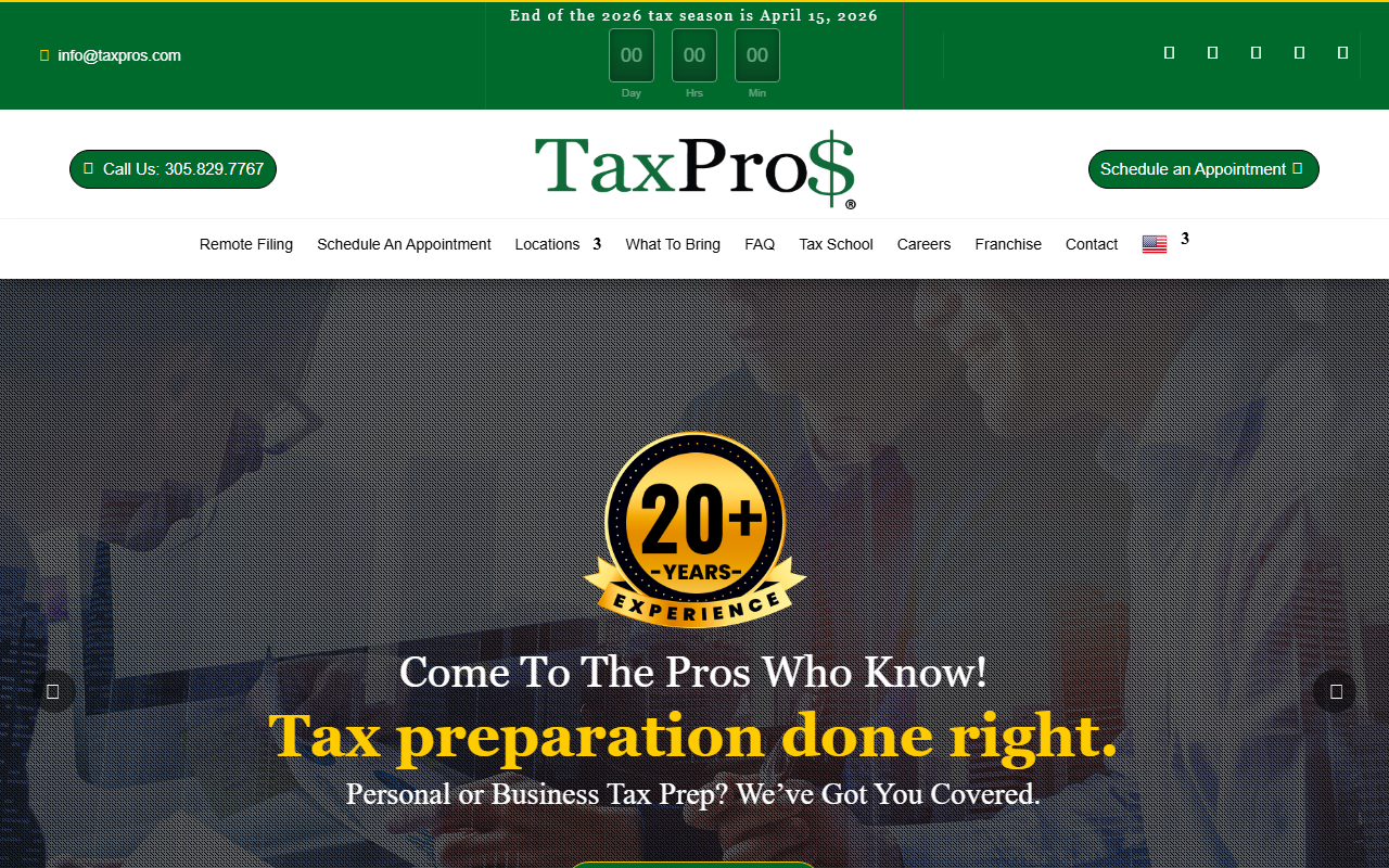 305taxpros.com screenshot