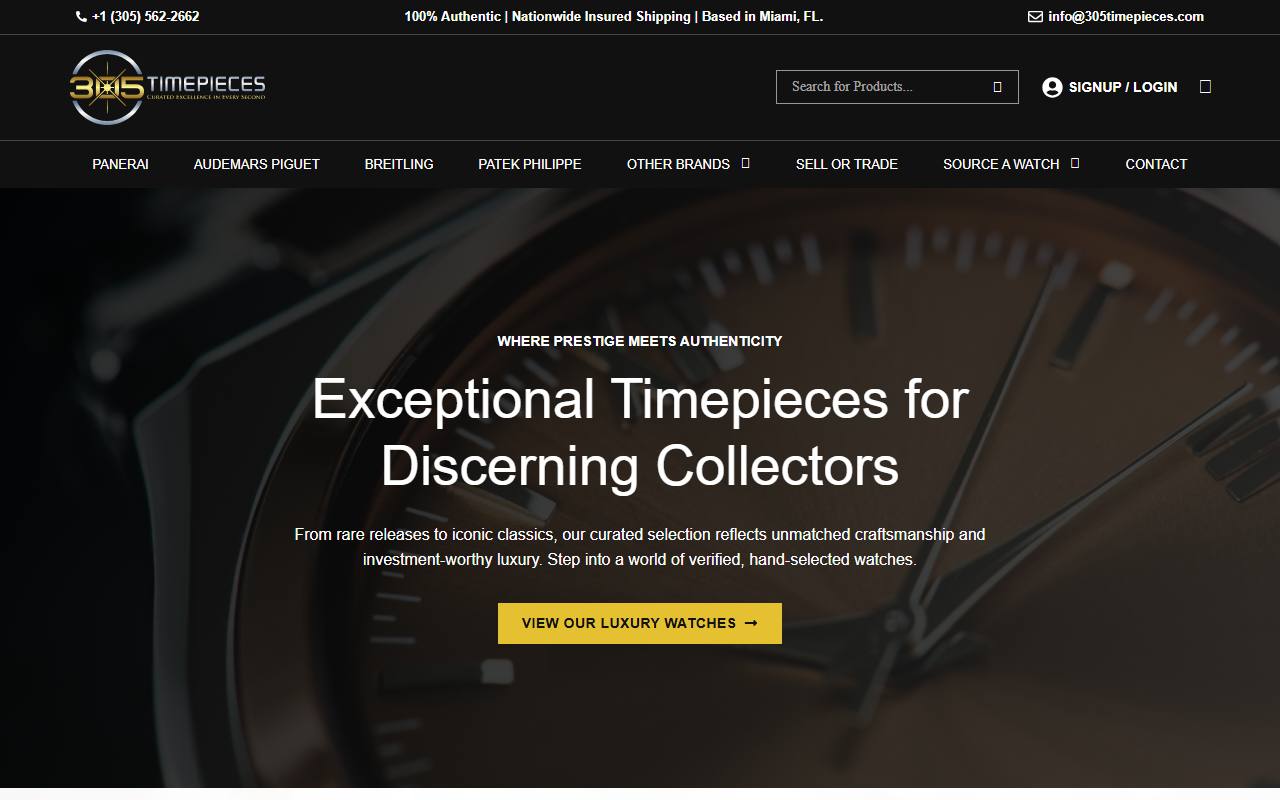 305timepieces.com screenshot