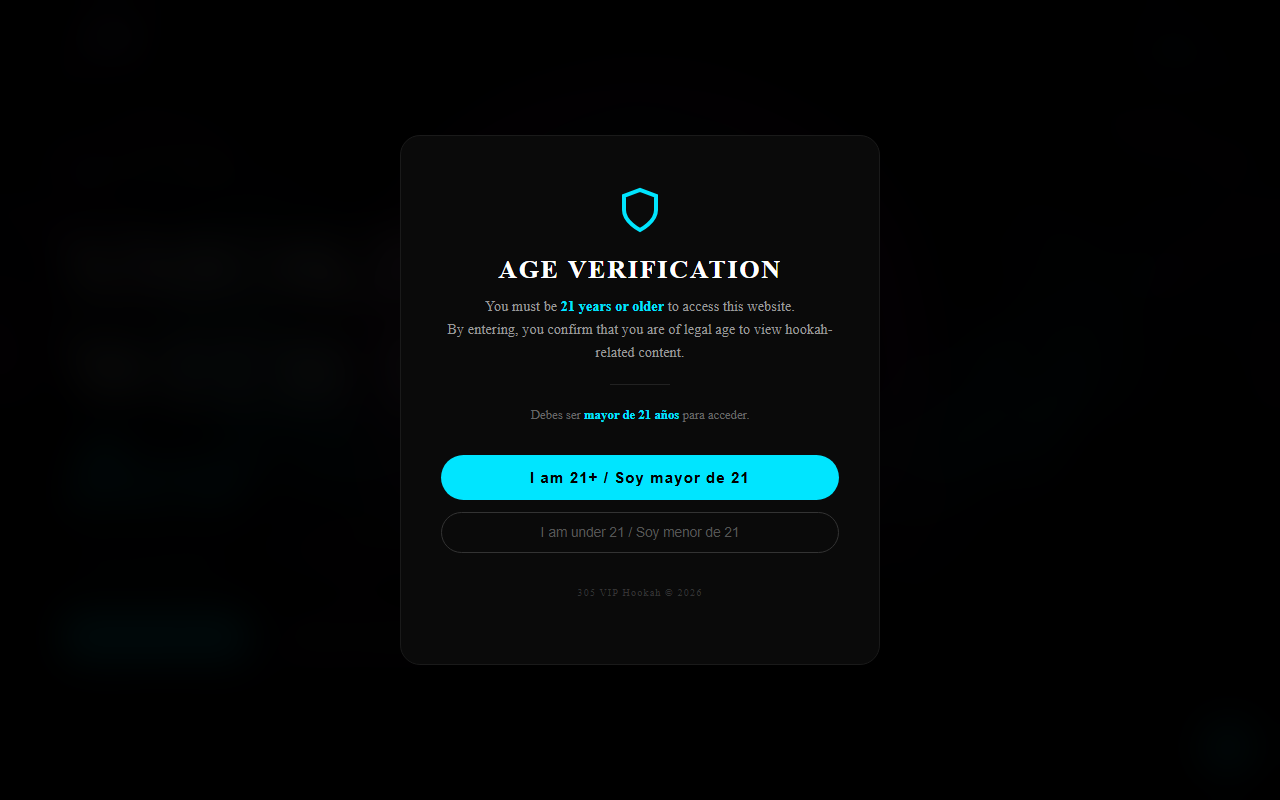 305viphookah.com screenshot
