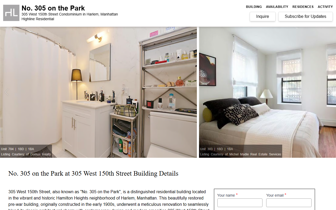 305west150th.com screenshot