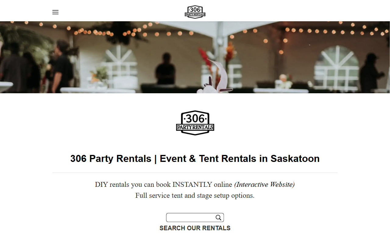 306partyrentals.com screenshot