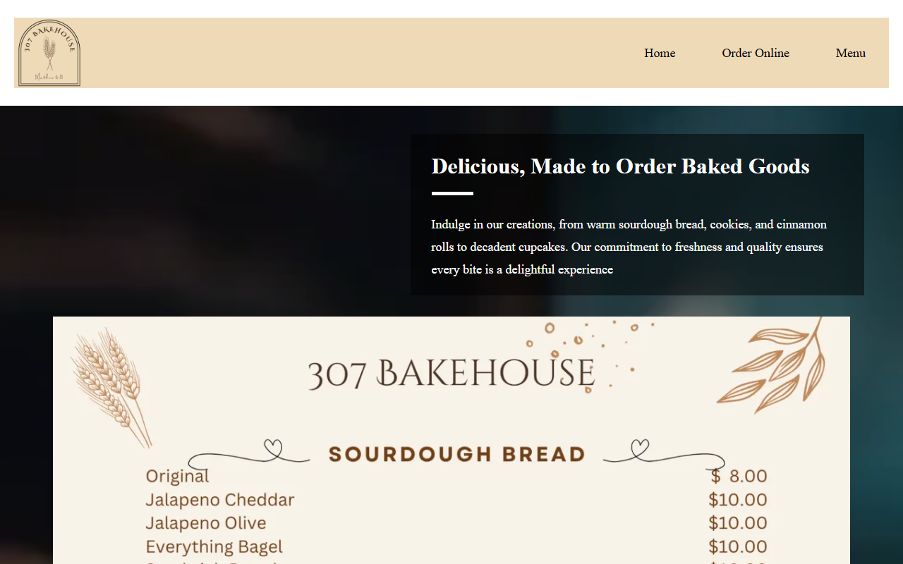 307bakehouse.com screenshot