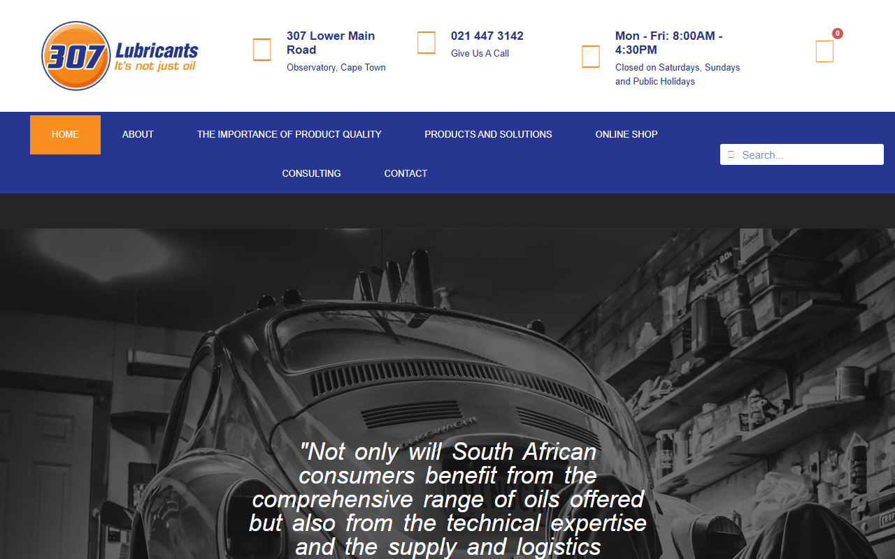307lubricants.com screenshot