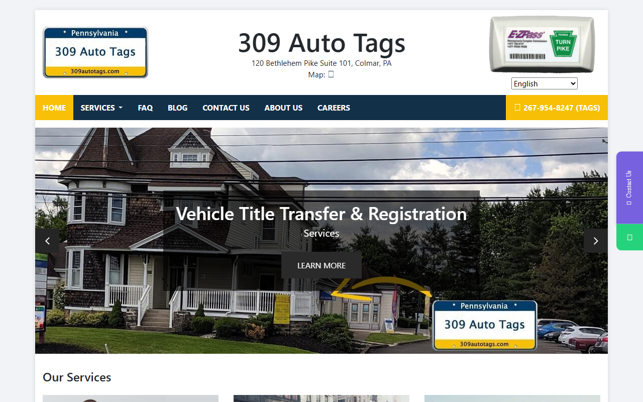 309autotags.com screenshot