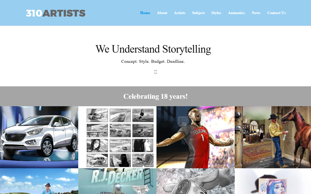 310artists.com screenshot