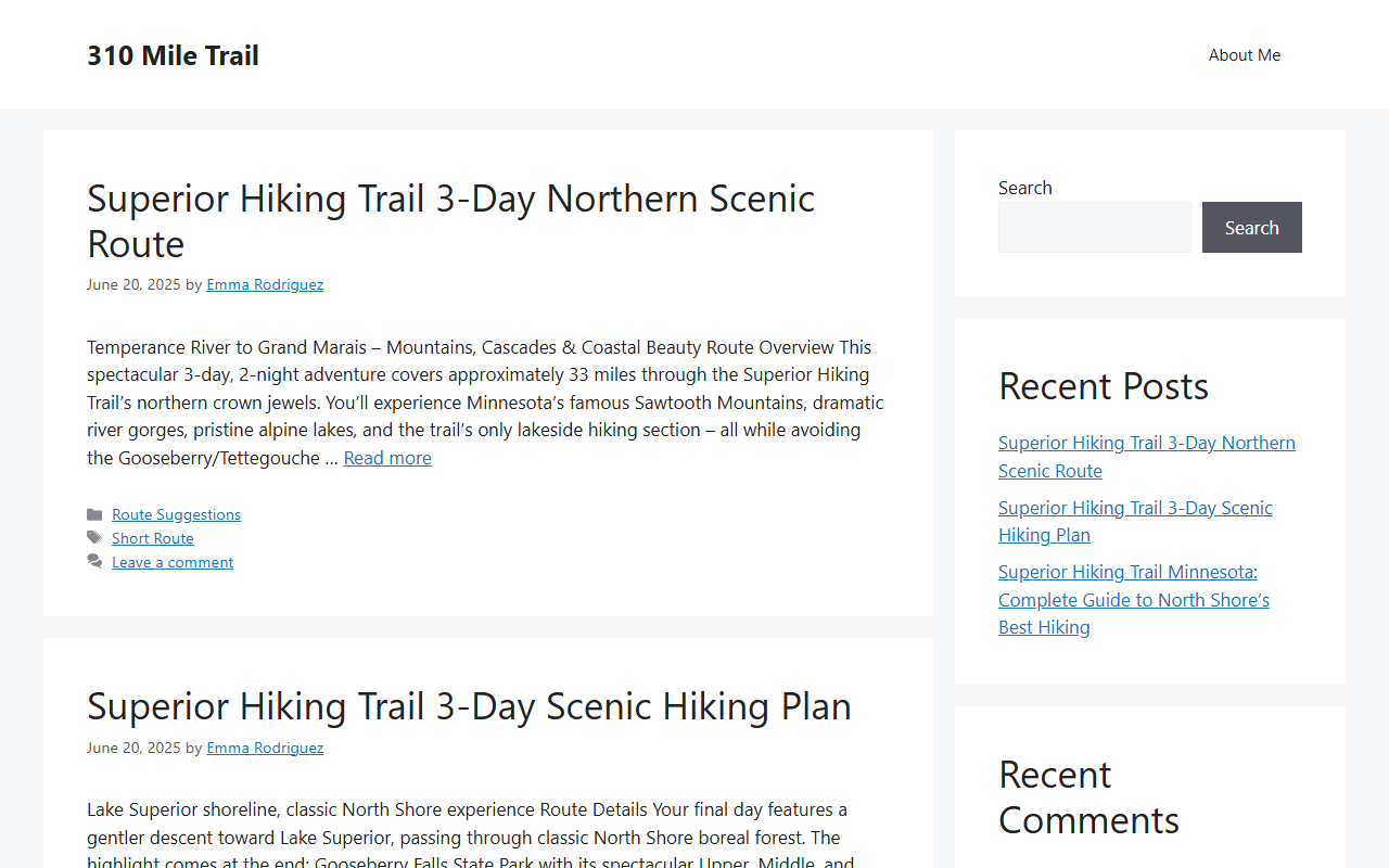 310miletrail.com screenshot