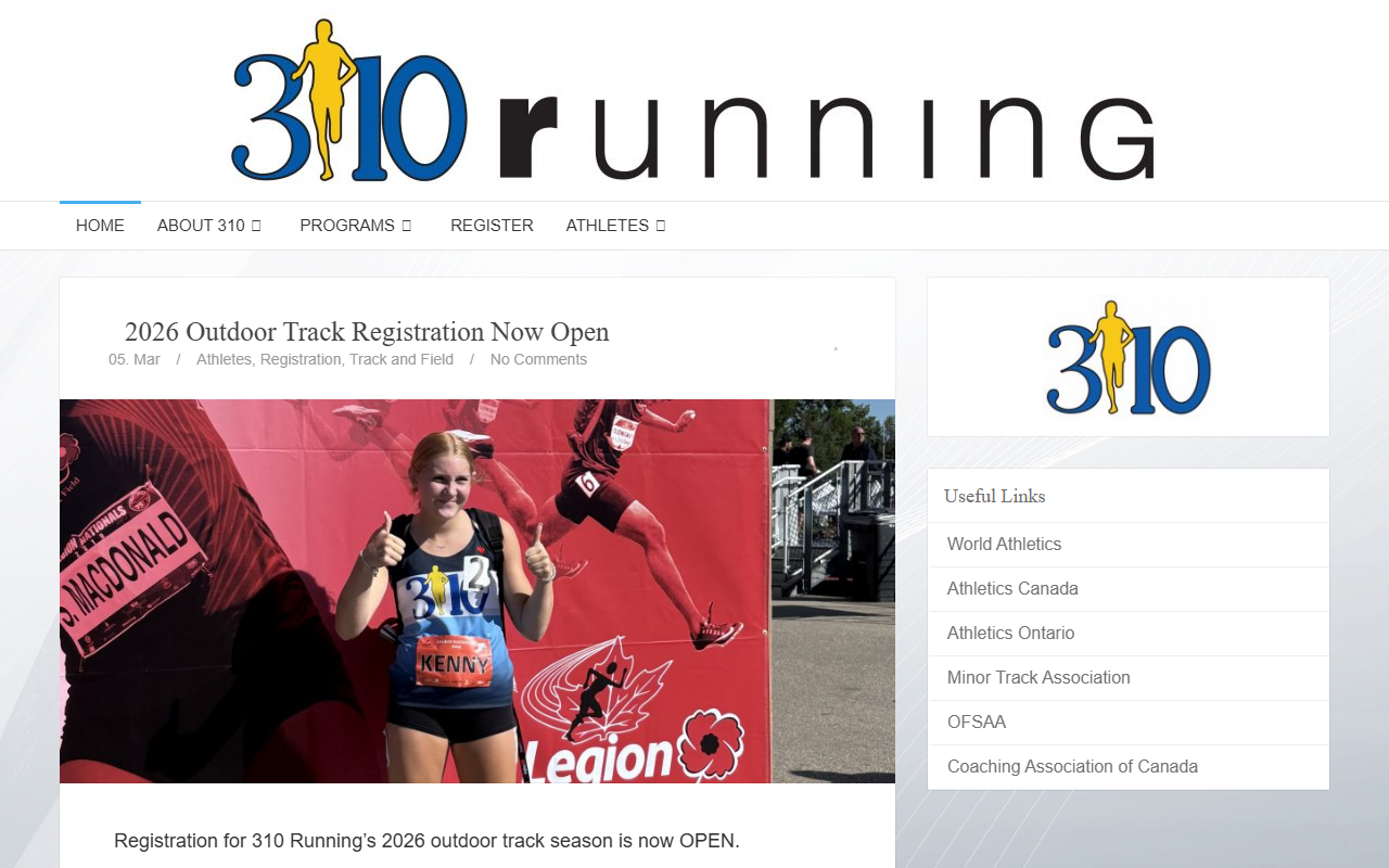 310runningclub.com screenshot