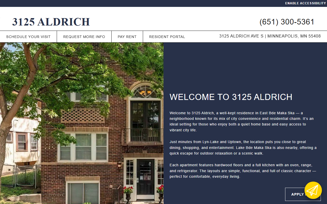 3125aldrich.com screenshot