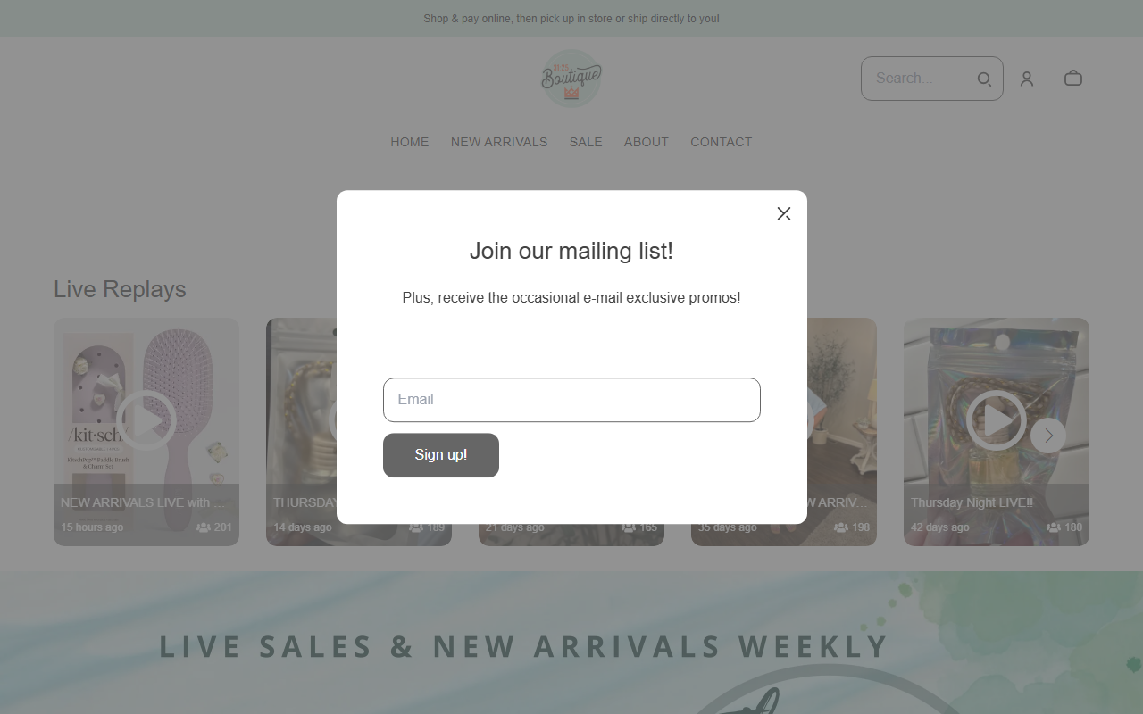3125boutique.com screenshot