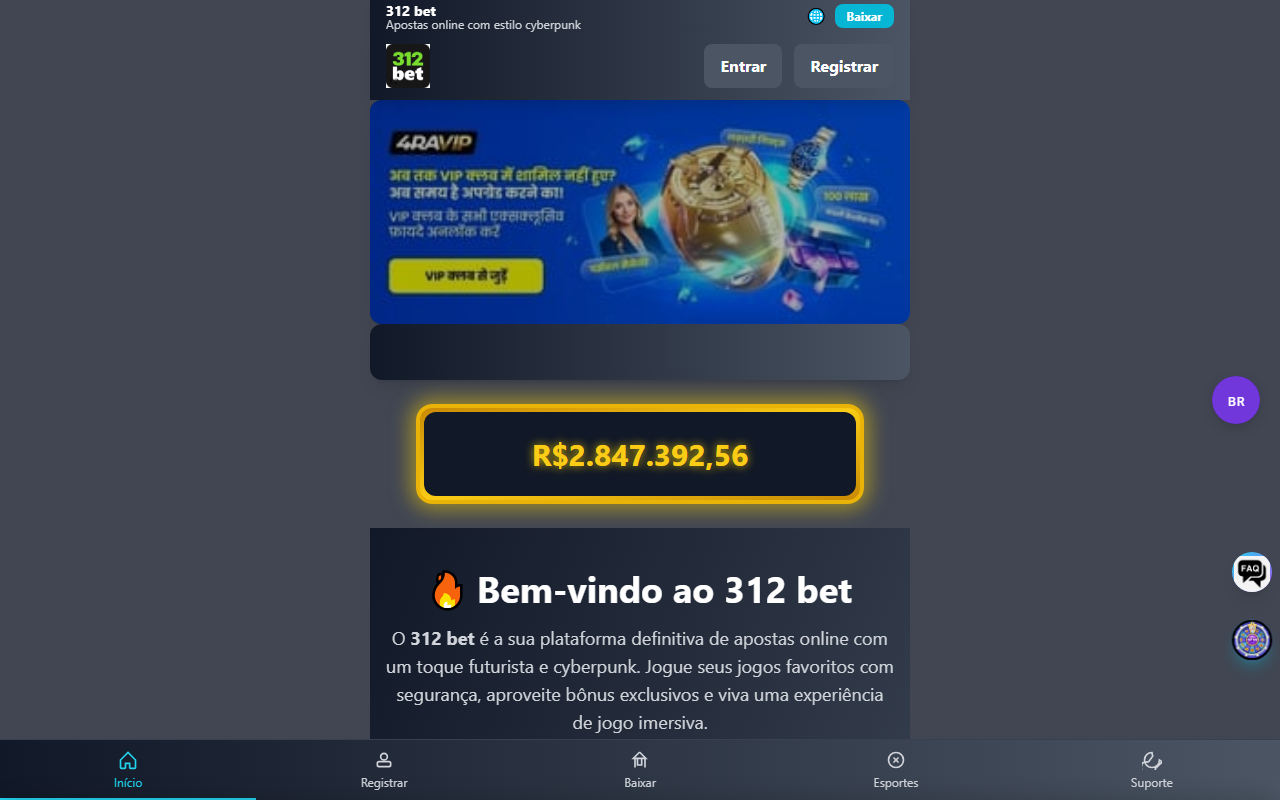 312bettelegram.com screenshot