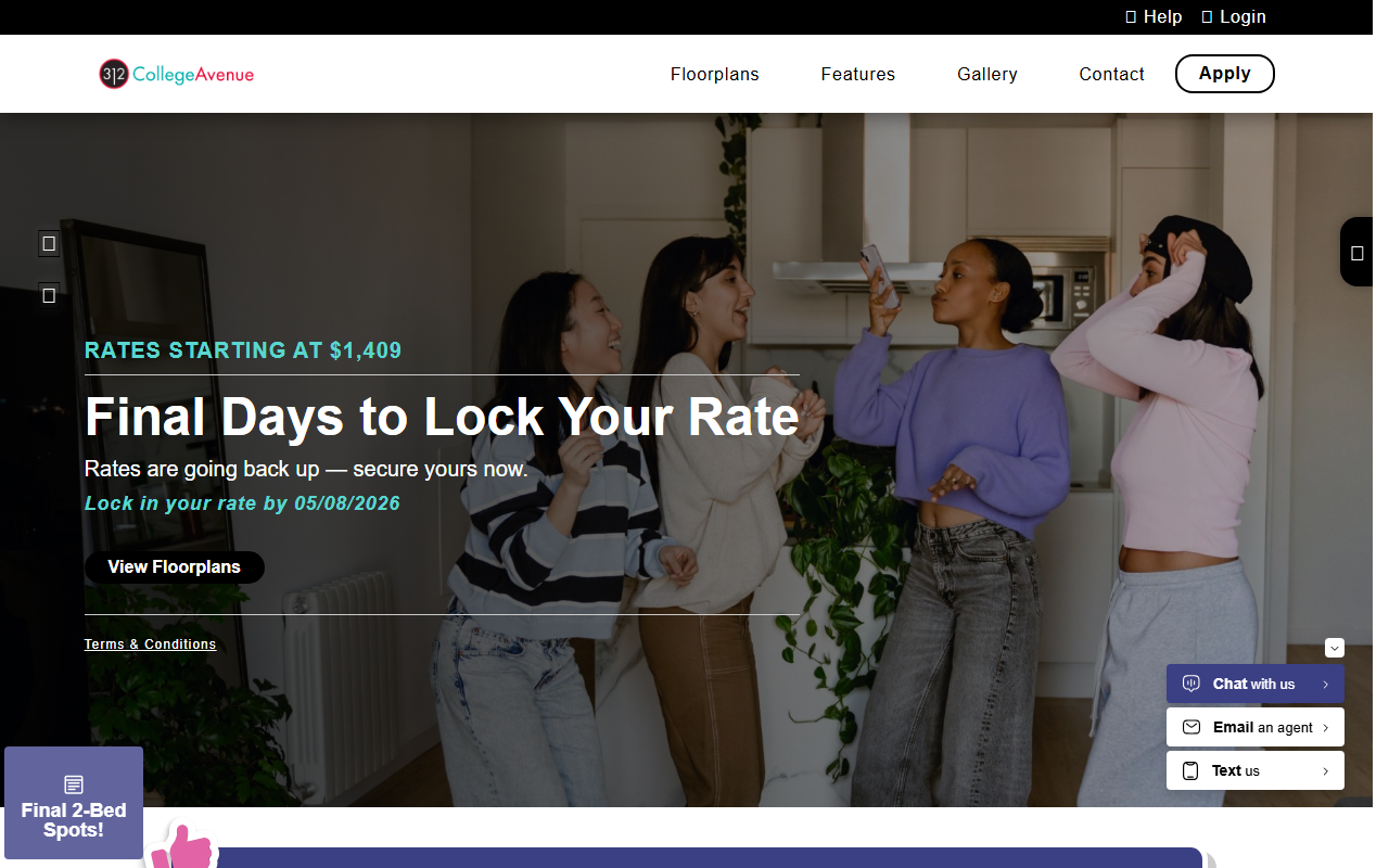 312collegeave.com screenshot