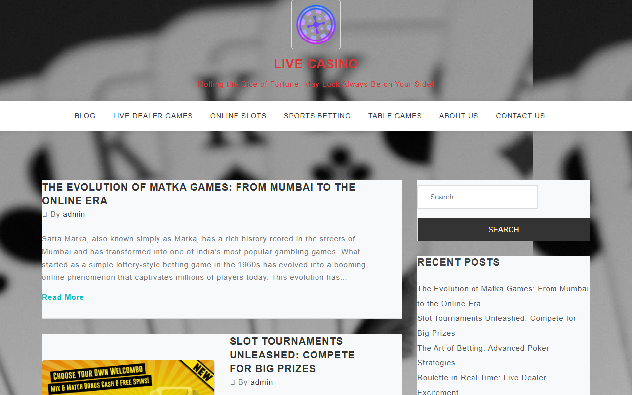 312livecasino.com screenshot