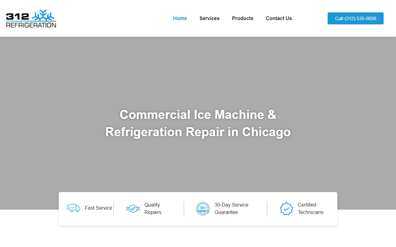 312refrigeration.com screenshot