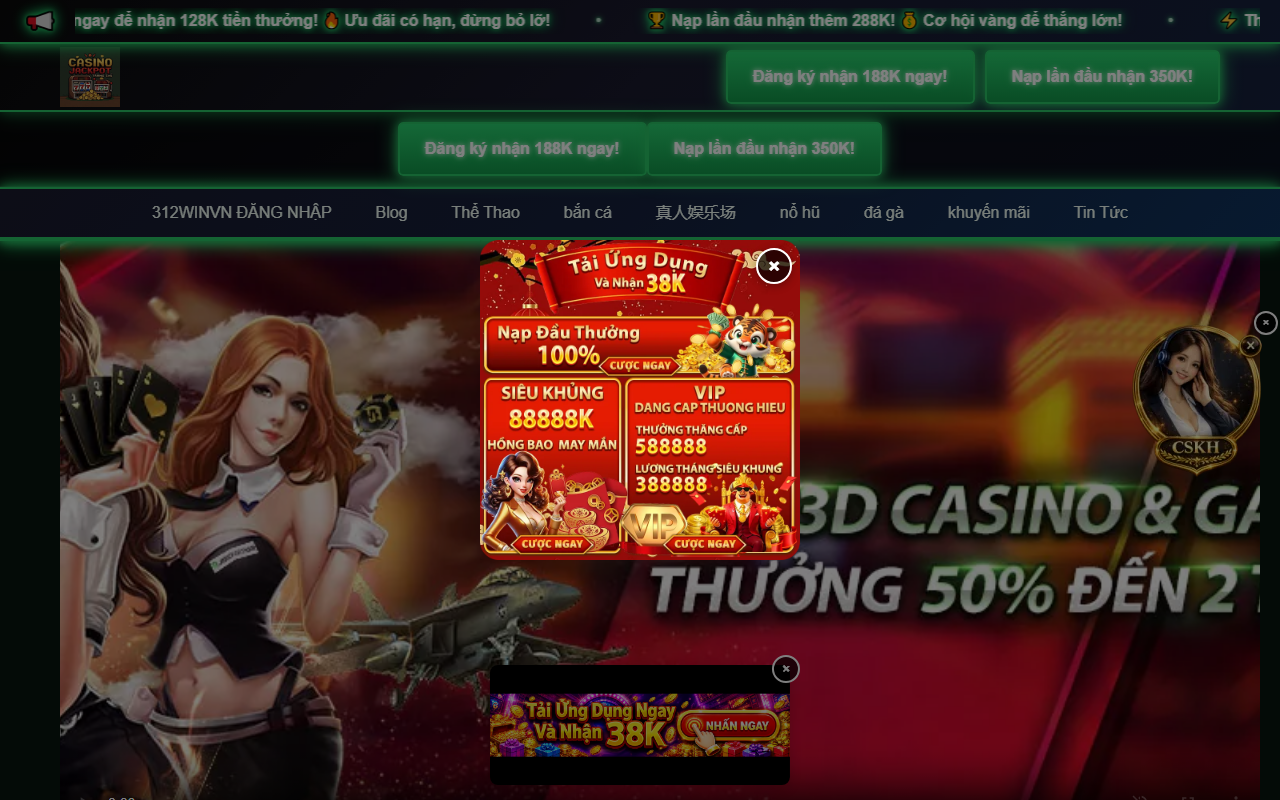 312winvnloginbet.com screenshot