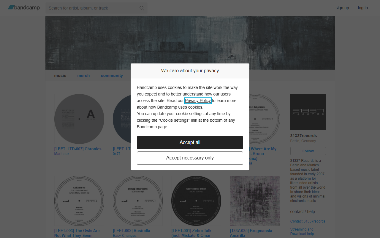 31337records.com screenshot