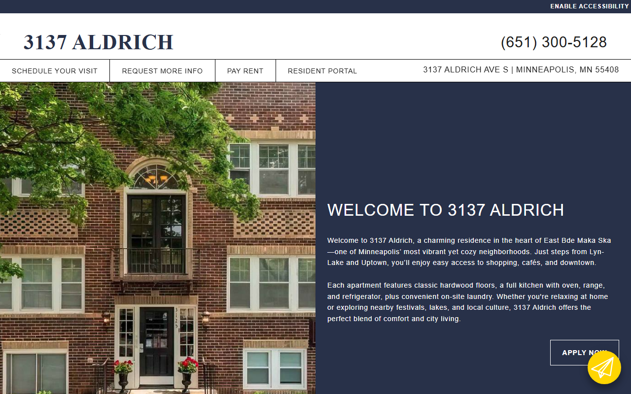 3137aldrich.com screenshot