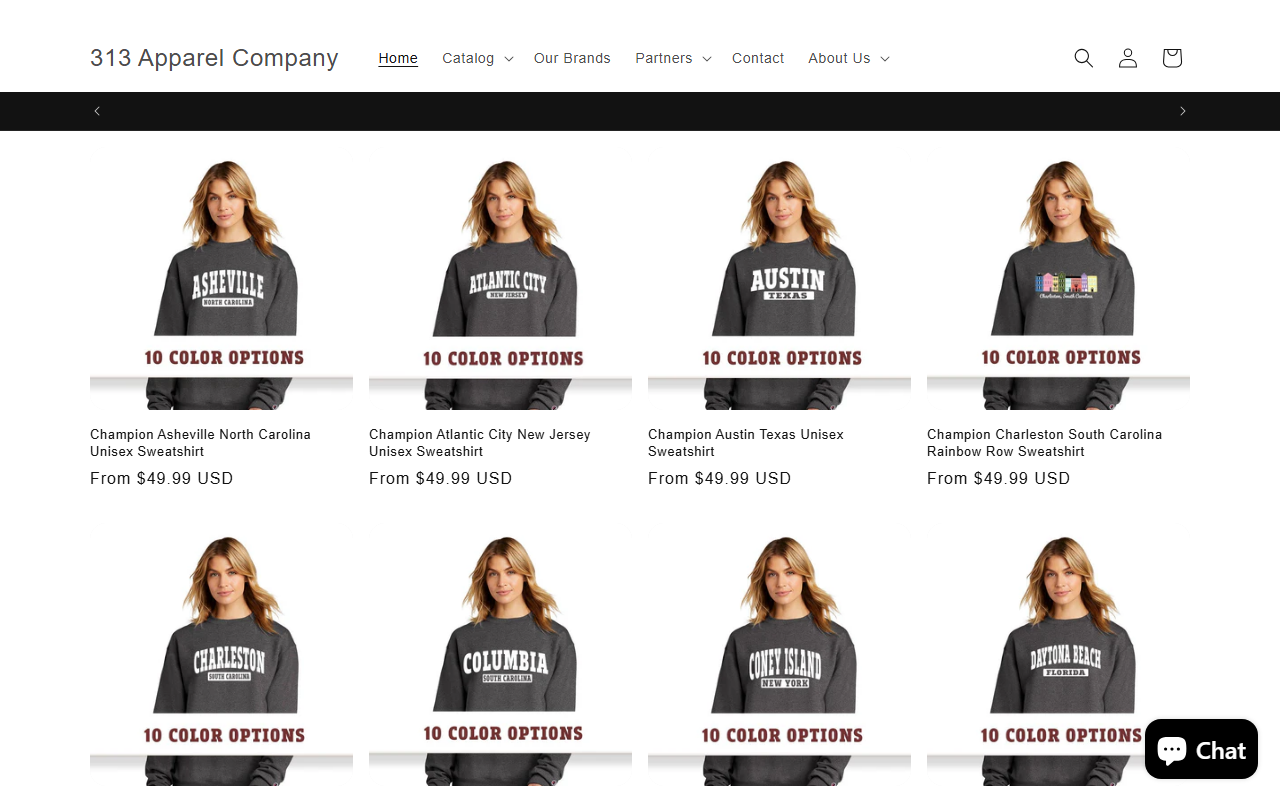313apparelco.com screenshot