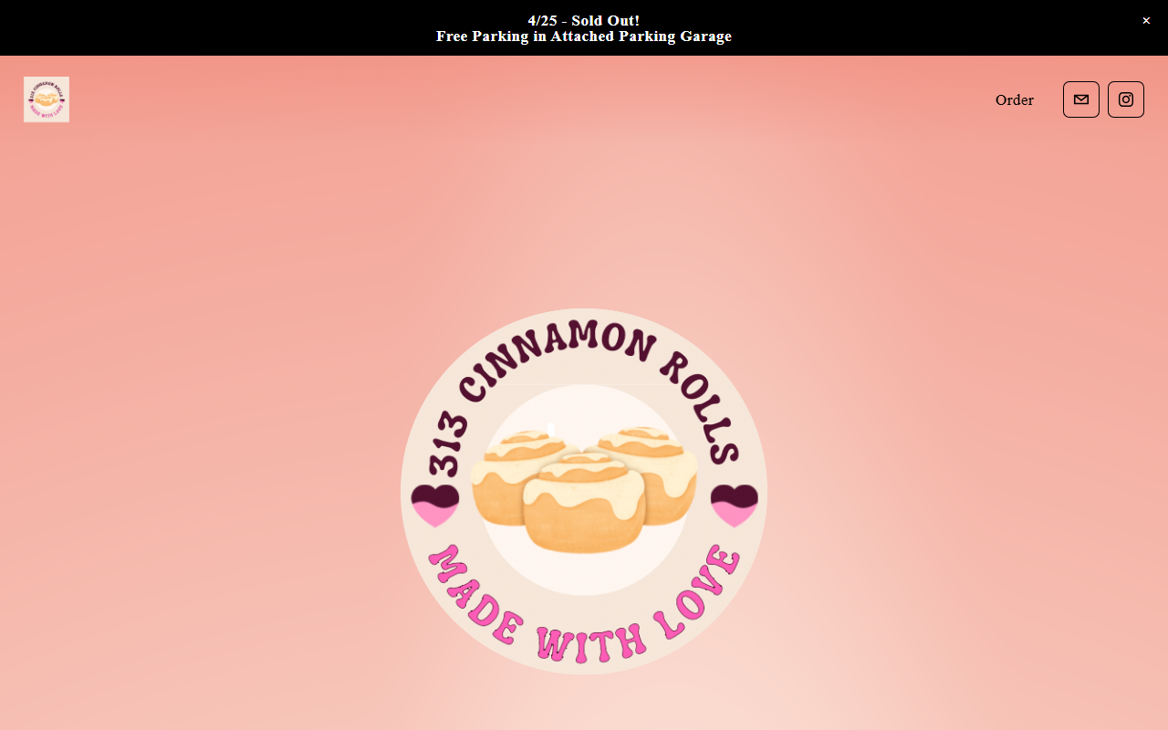 313cinnamonrolls.com screenshot