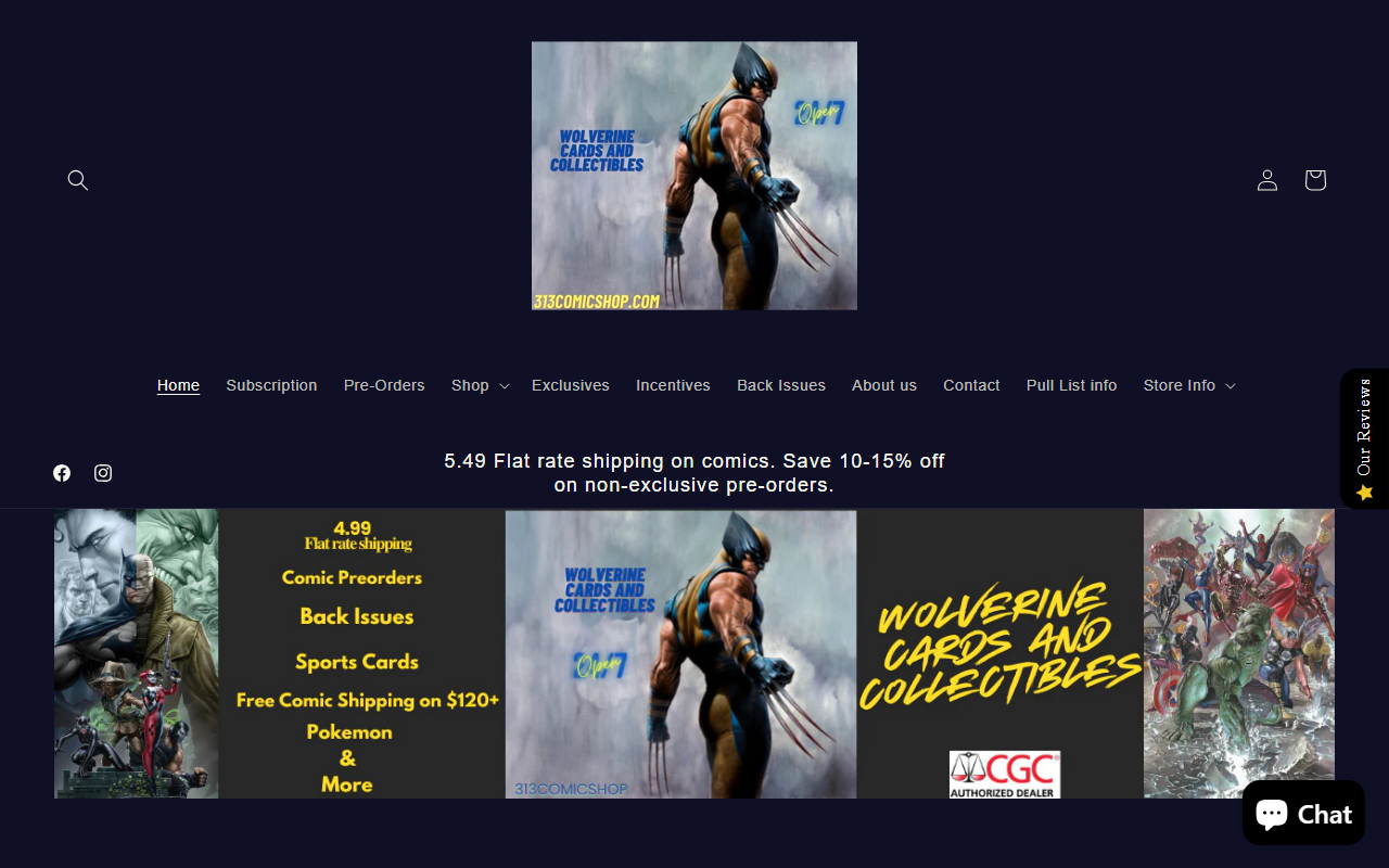 313comicshop.com screenshot