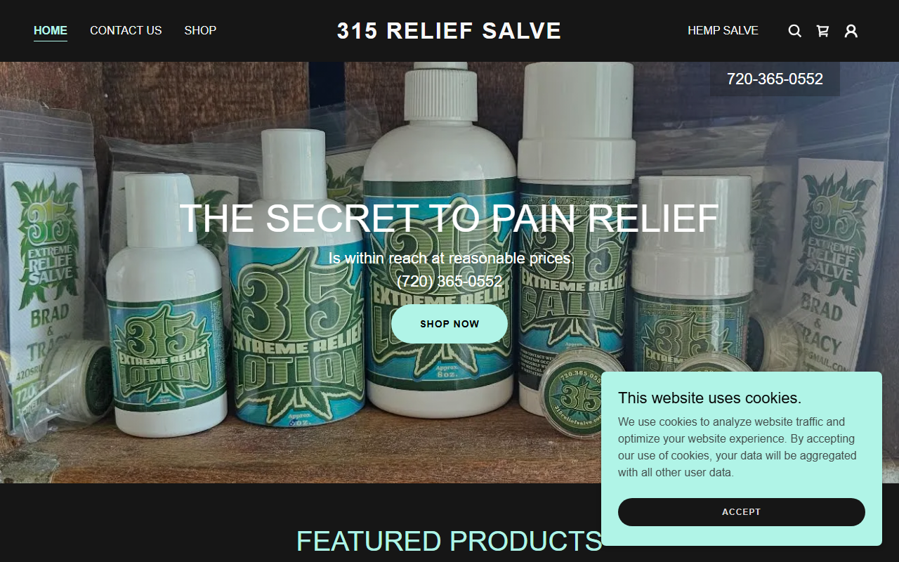 315reliefsalve.com screenshot