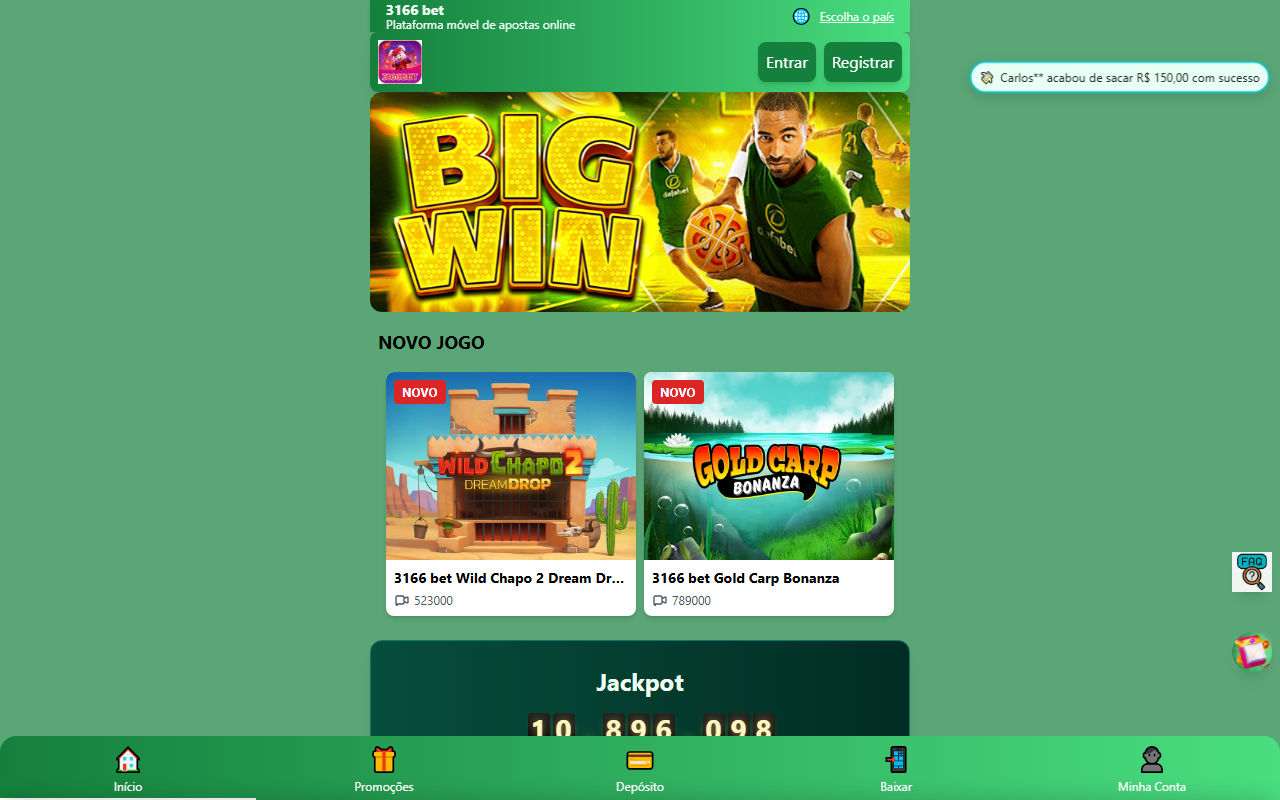 3166betlogin.com screenshot