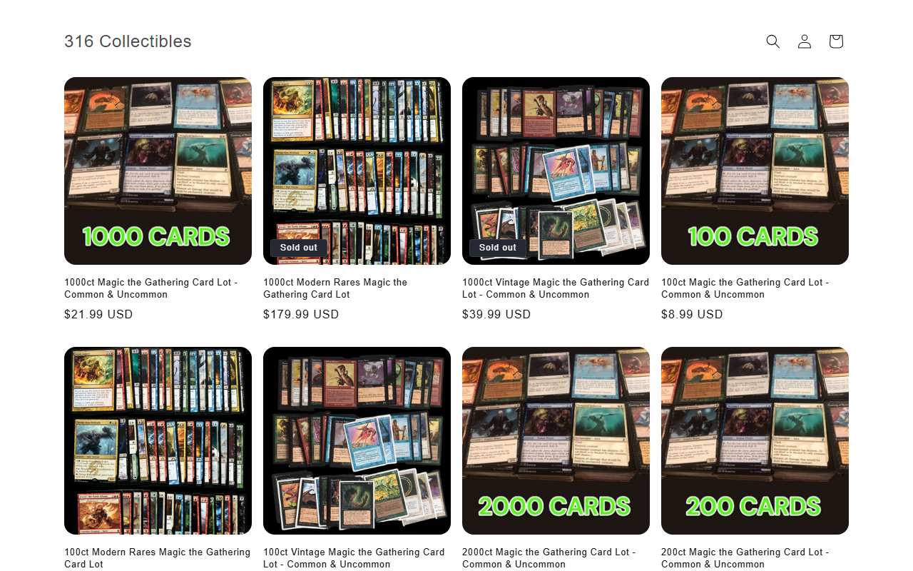 316collectibles.com screenshot