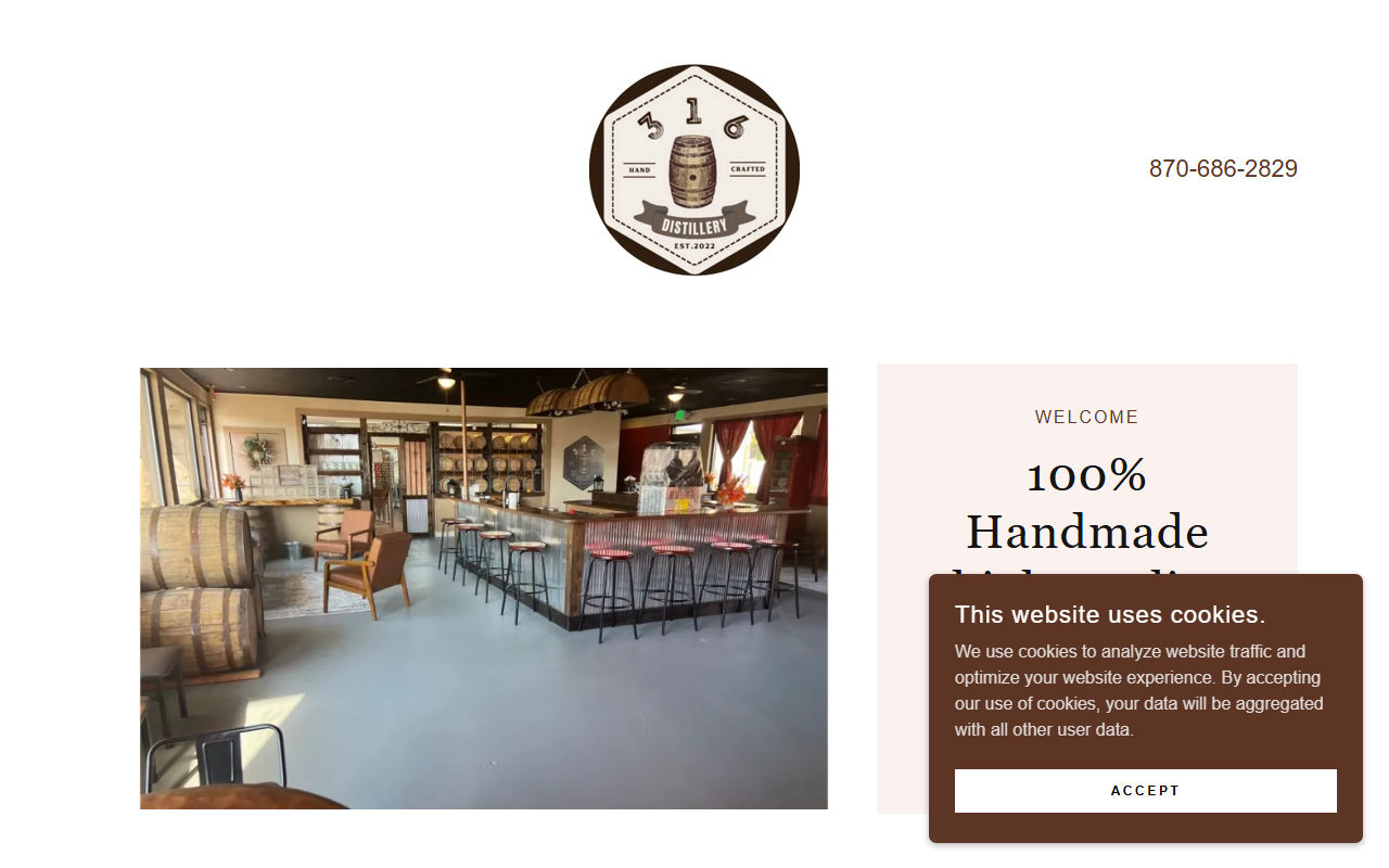 316distillery.com screenshot