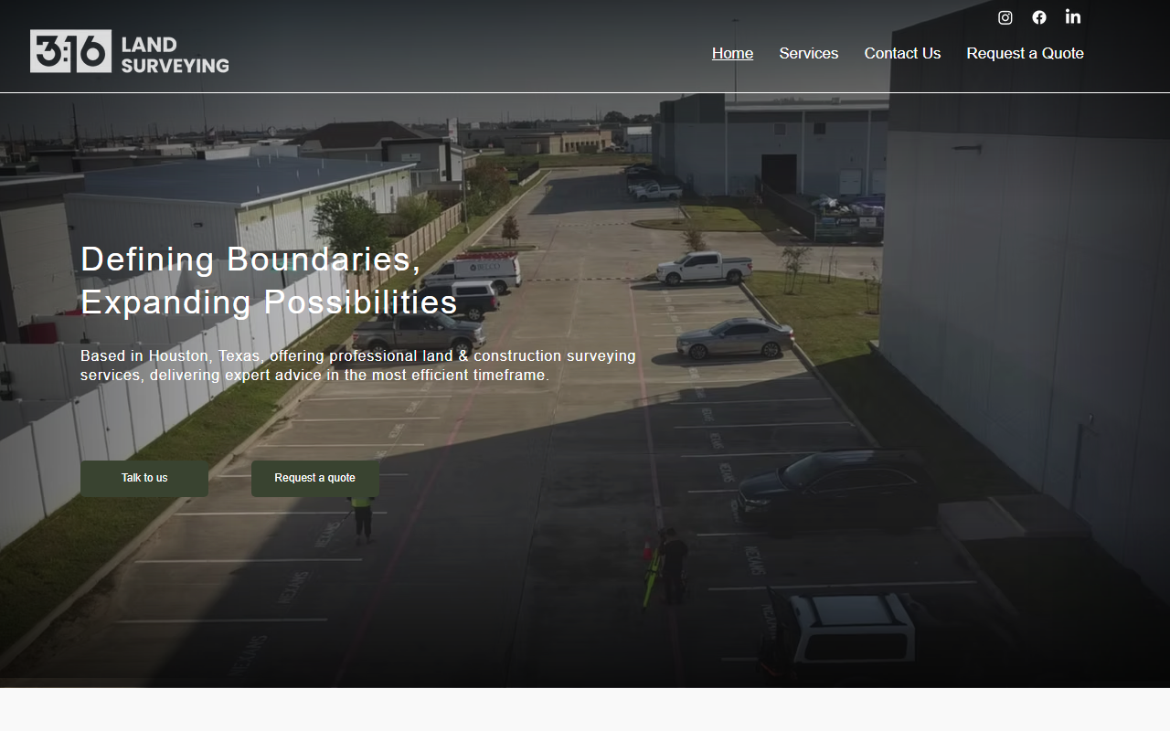 316landsurveying.com screenshot