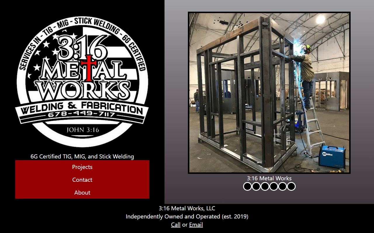 316metalworks.com screenshot