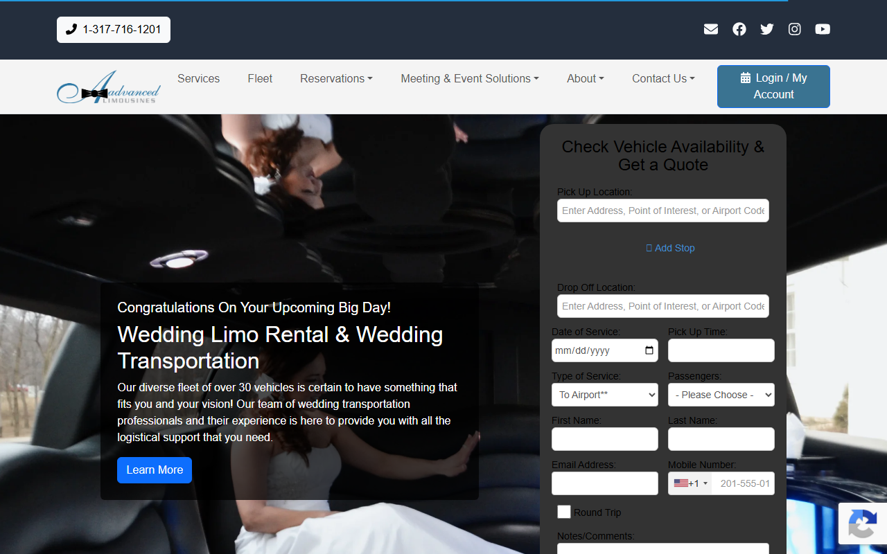 317limousines.com screenshot