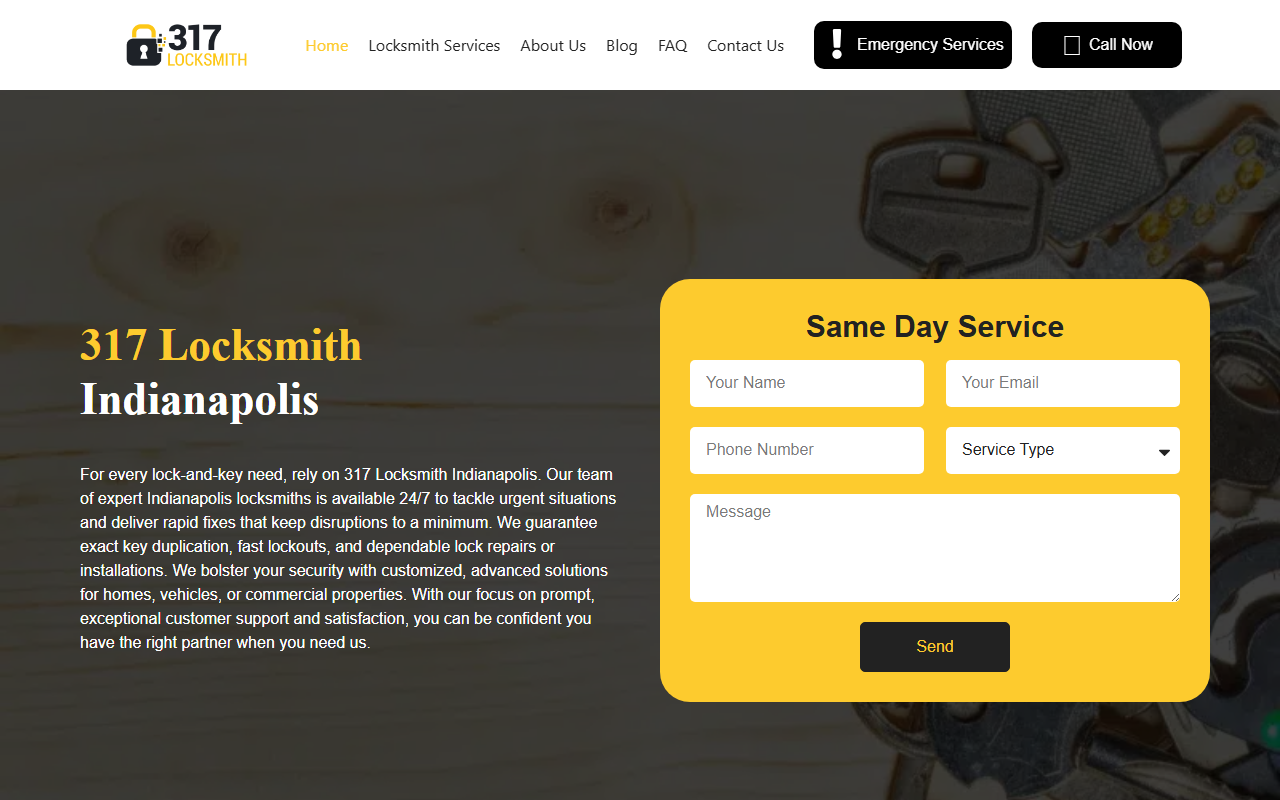 317locksmith.com screenshot