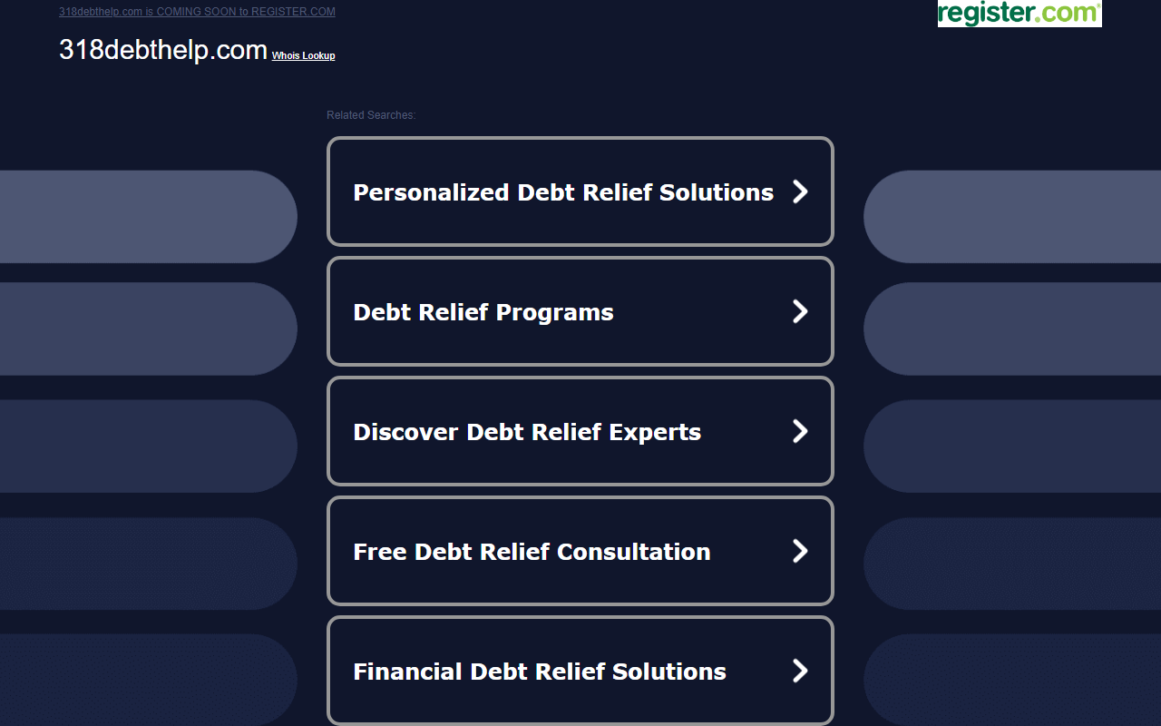 318debthelp.com screenshot