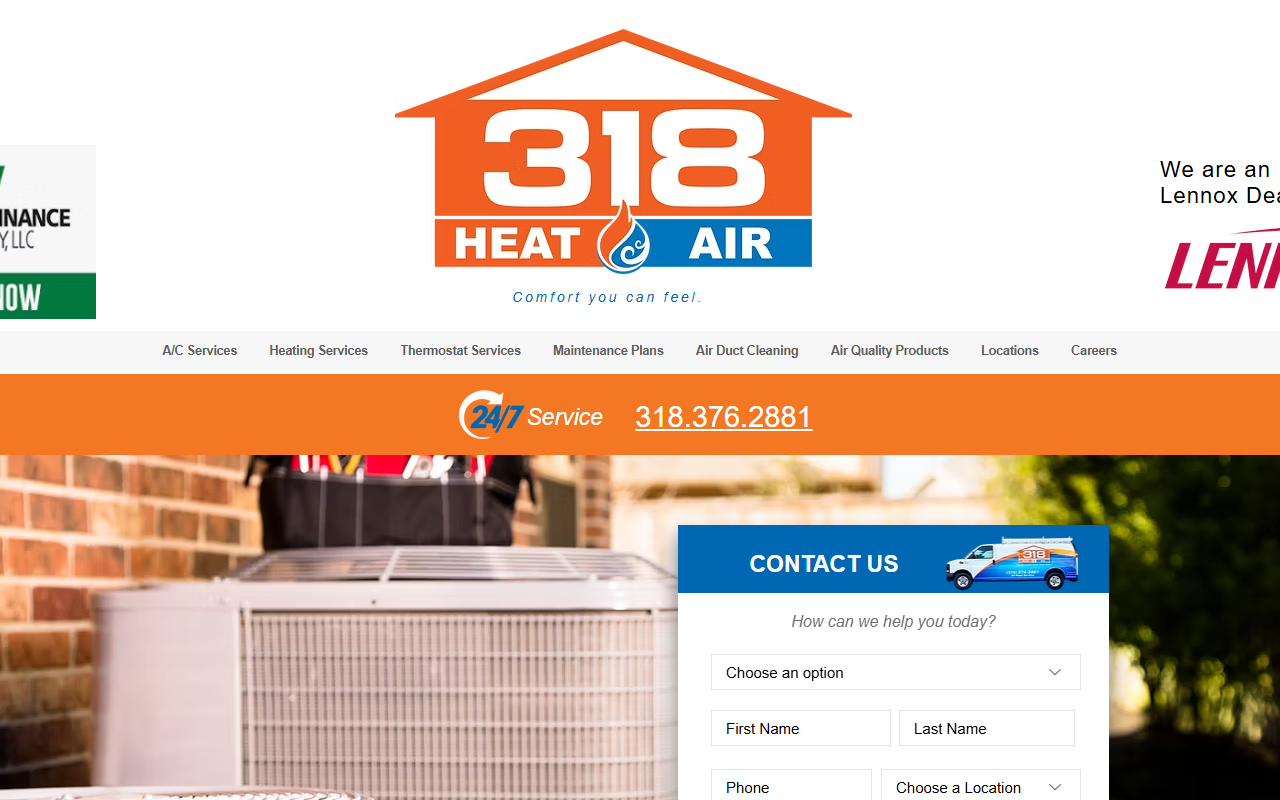 318heatandair.com screenshot