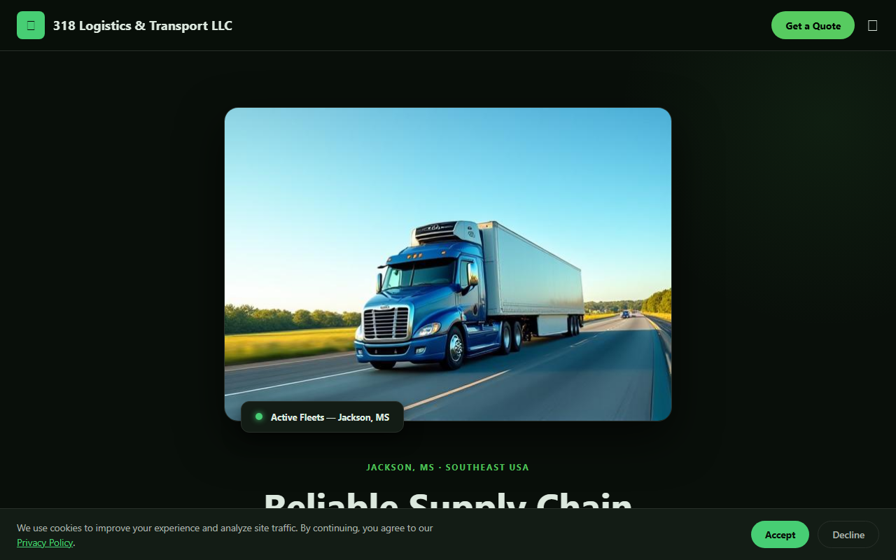 318transport.com screenshot