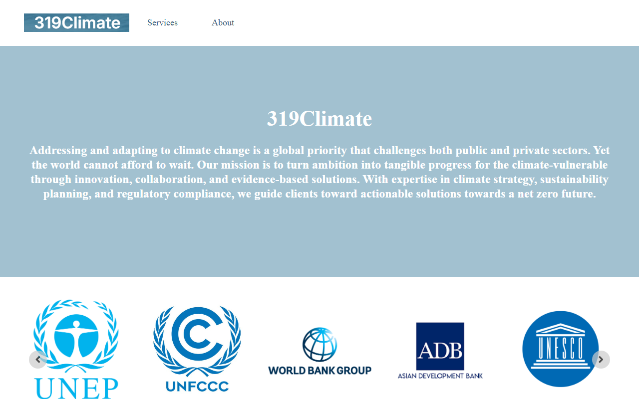 319climate.com screenshot
